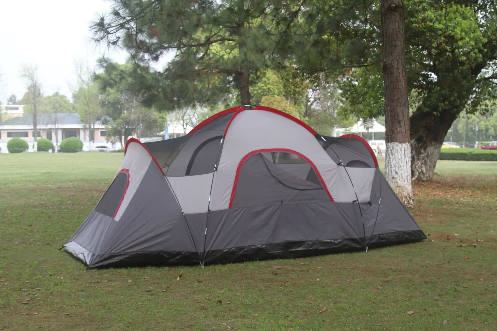 Outdoor Luxury Mushroom Tent Double Layer 5-6 Person Two Room Automatic Family Tent Waterproof UV Protection Portable