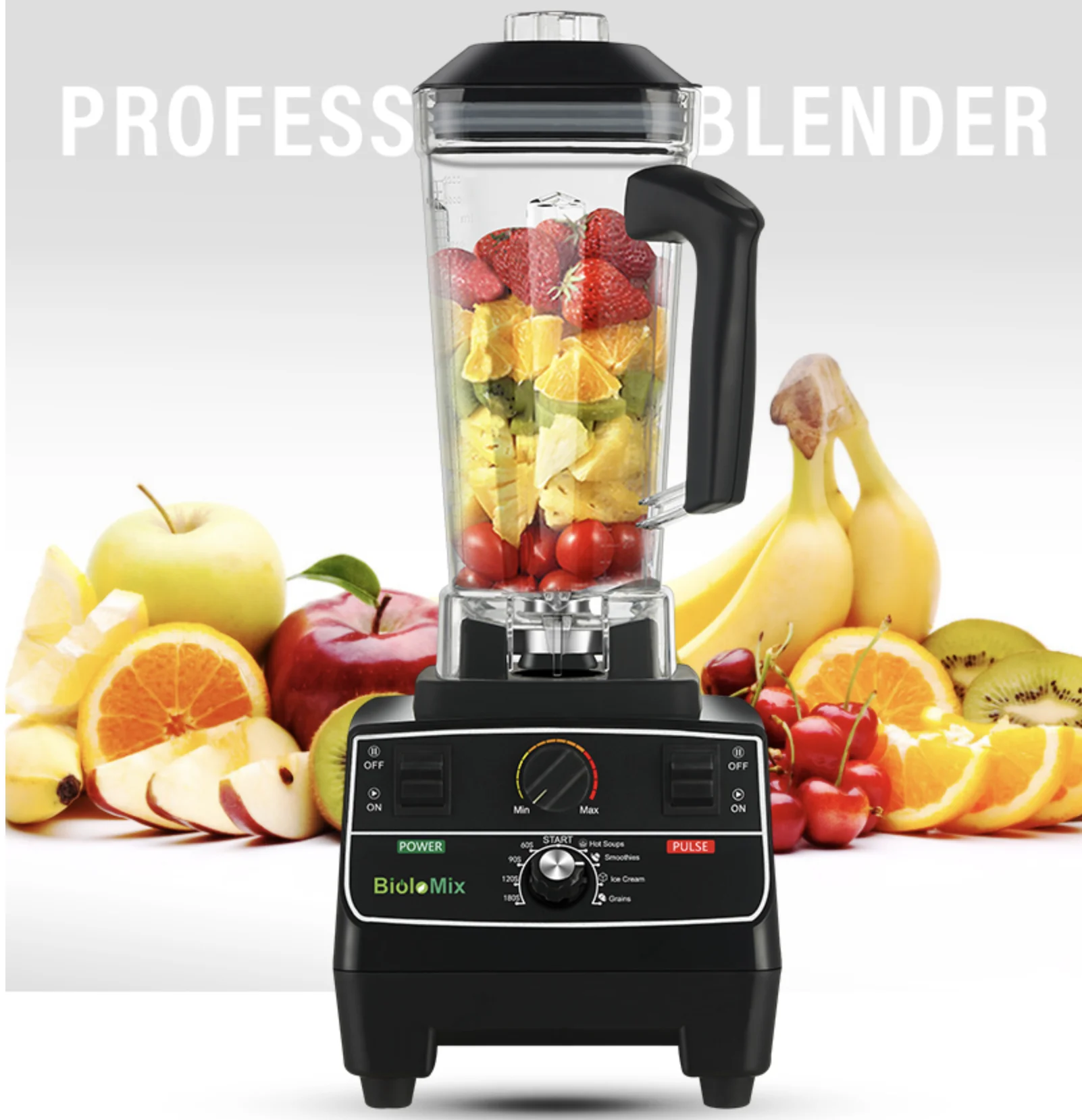 
Ranbem 735D High Speed Vacuum Electric Professional Commercial Power Kitchen Blender Food Fruit Juicer Blender Milkshake Mixer 