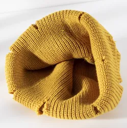 Short round top knitted hat melon skin hat wool hat custom