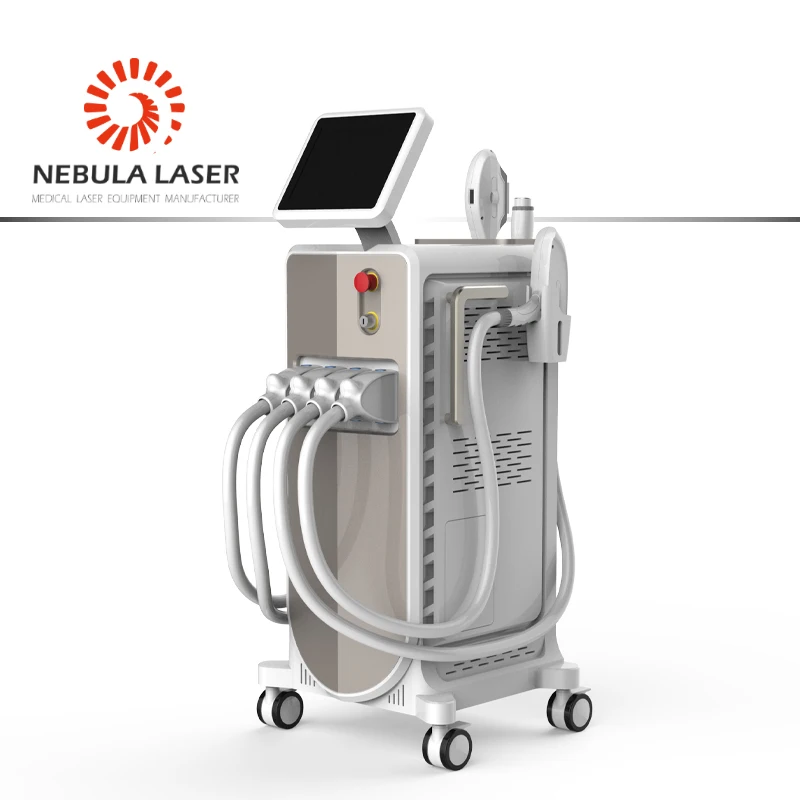 Multifunctional IPL SHR Diode laser nd yag 4 in 1 beauty machine for