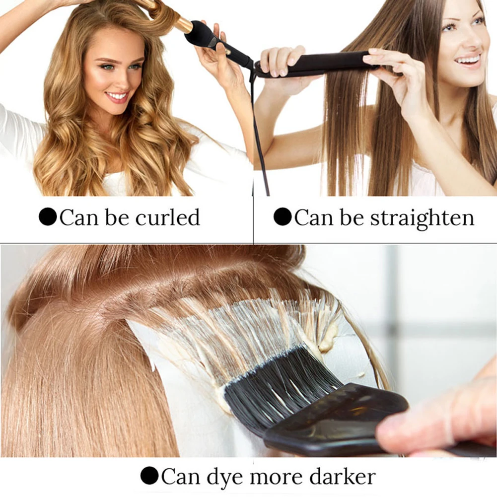 Tape in Hair Extensions Human Hair, Dark Brown Highlighted Chestnut Brown, 22inch 50g