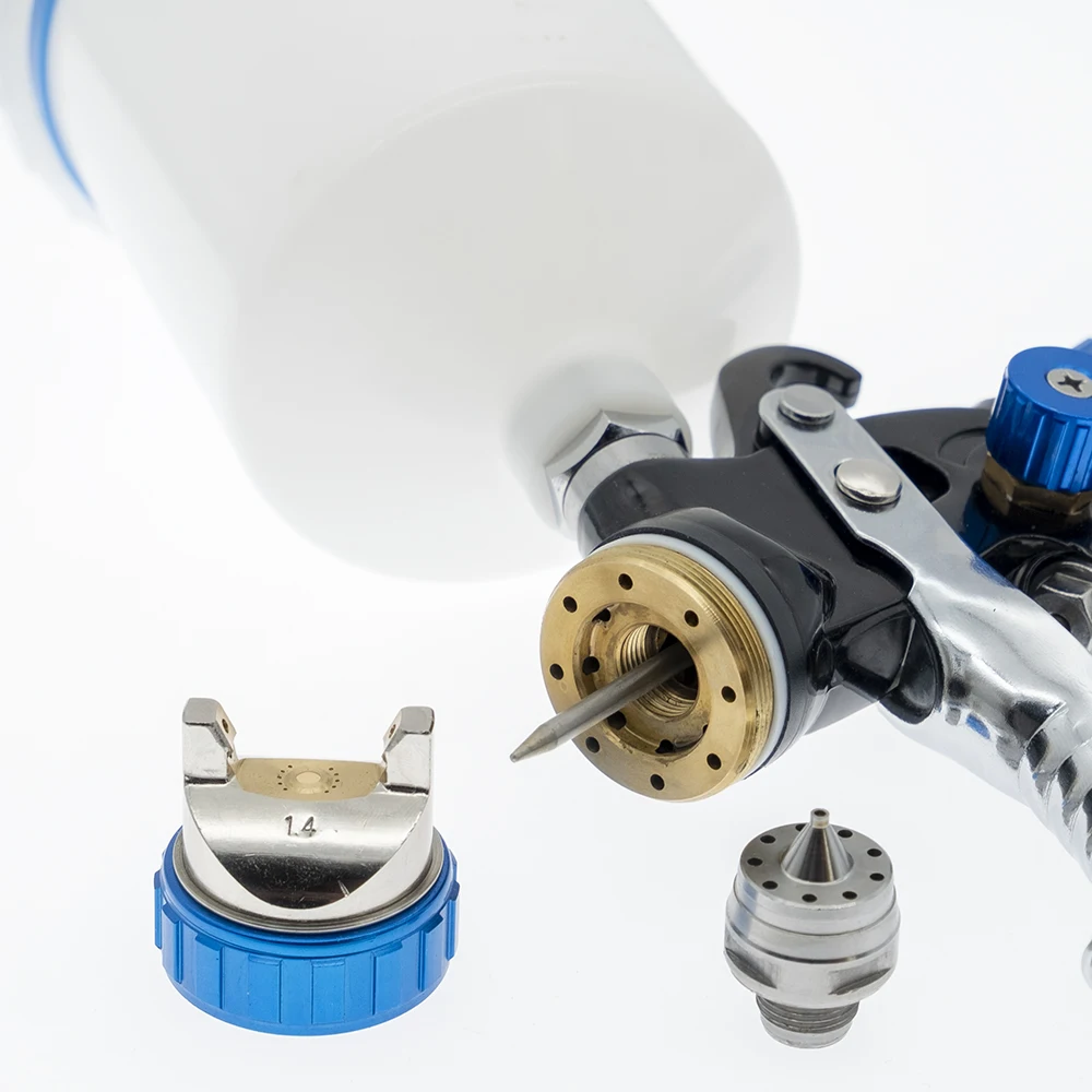 High Quality Professional HVLP Spay Gun Set 1.4/1.7/2.0mm Stainless Steel Nozzle Gravity Airbrush For Car Painting