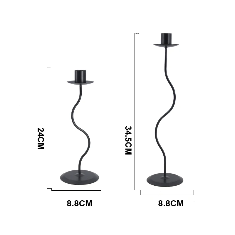 Artistic design sense candlestick Nordic style Italian candlestick curved shape home decoration lighting candle holder