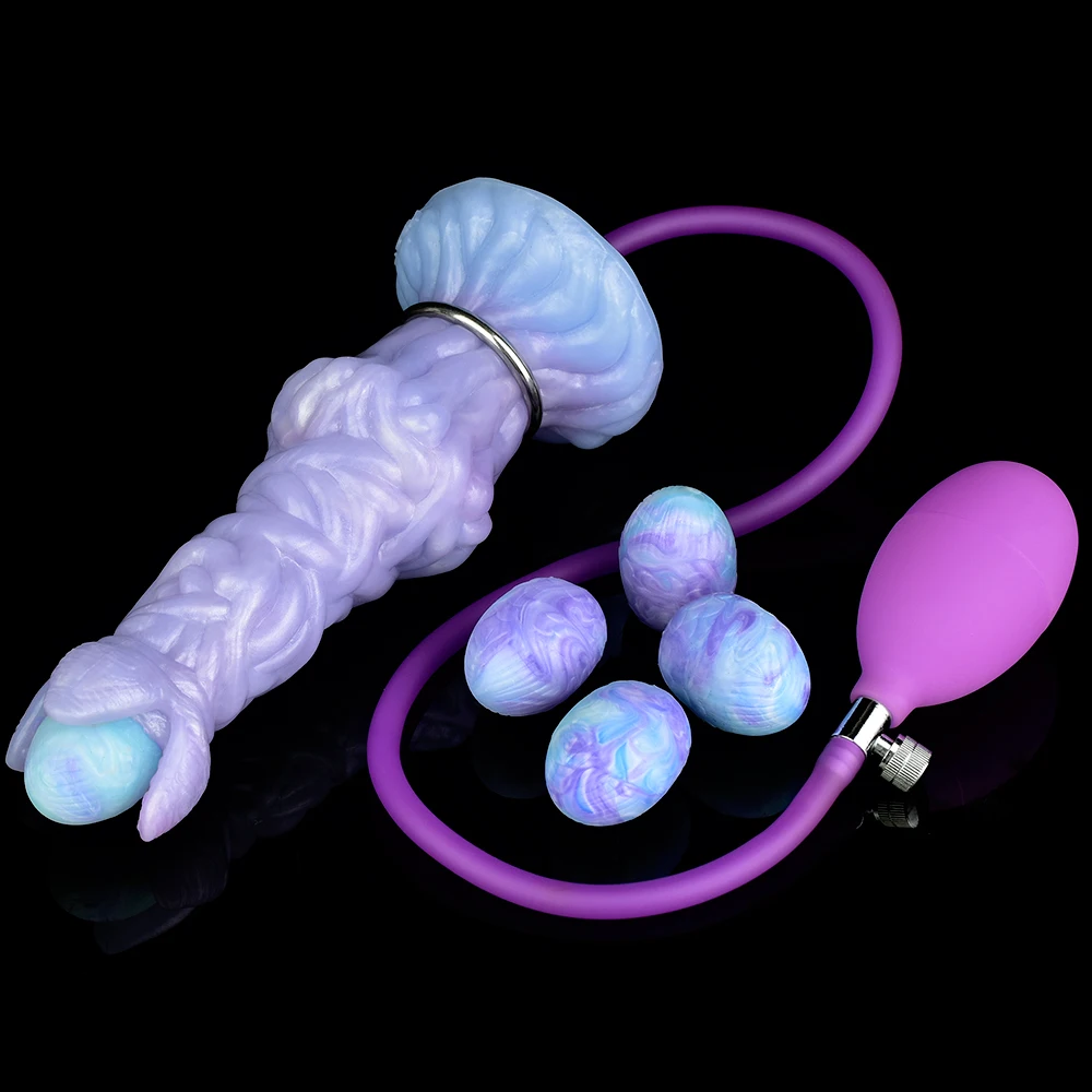 YOCY Liquid Silicone Soft Ovipositor Anal Plug Monster Animal Lay Egg Ovipositor Adult Toy Novelty Fantasy Alien Dildo Sex Toy