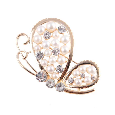 60 Styles Shiny Micro Pave Rhinestone Animals Brooch Pins Fine Gold Plated Flower Heart Star Butterfly Pearl Brooches Women