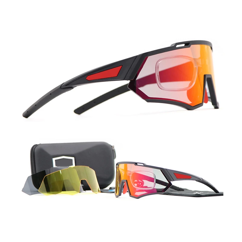 Suitable new design outdoor anti uv polarized lens running cycling glasses sport sunglasses sport glasses