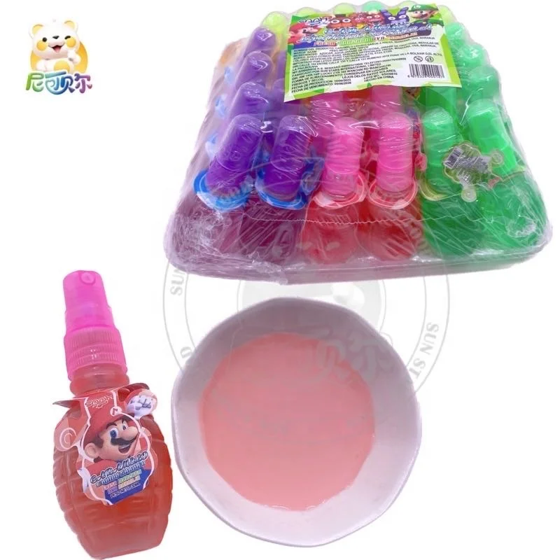 Oem Wholesale Popular Candy Toys Kids Grenade Shape Fruit Flavour Liquid Spray Candy