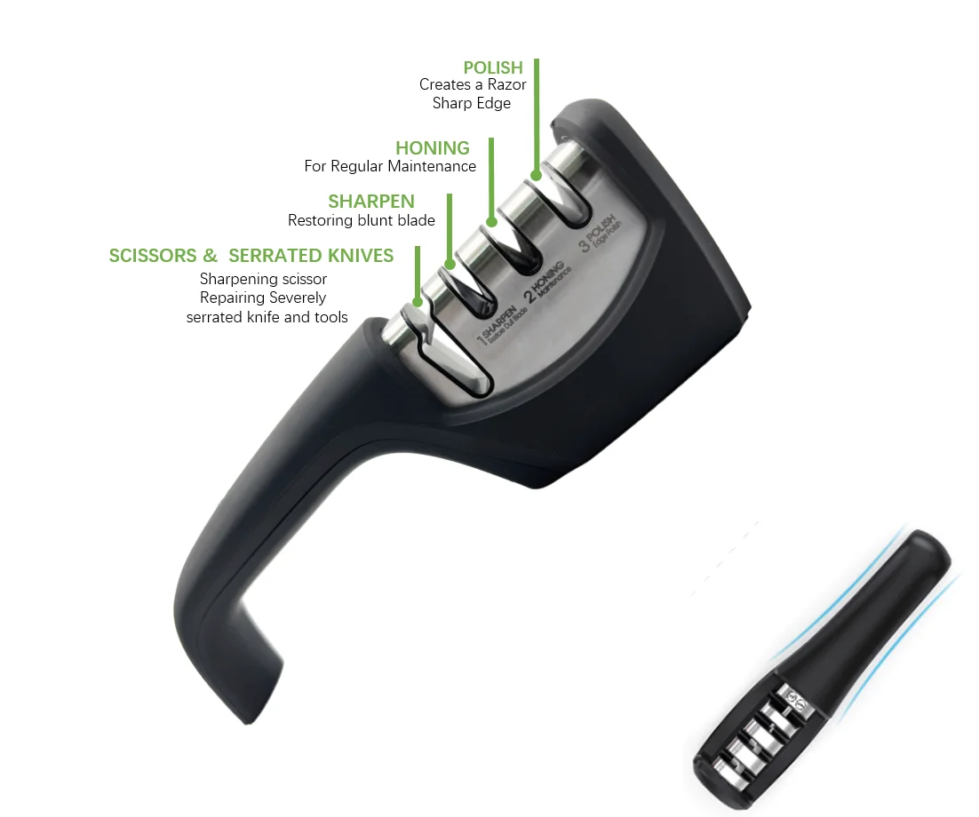 knife and scissor 4 Stage sharpener with rubber hanger stone makes your knives sharper tool grinder professional manufacturer