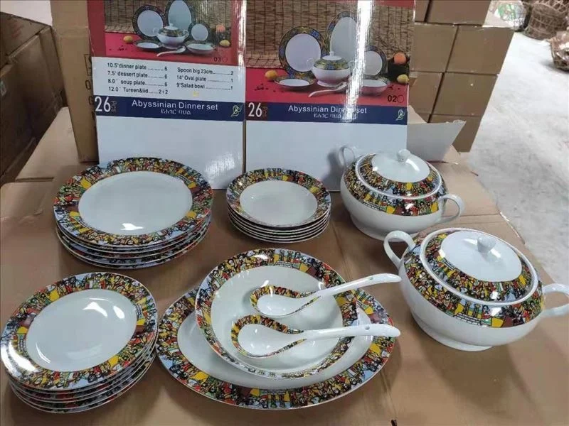  Горячая Распродажа 26 шт. Обеденный Сервиз saba традиционное эфиопское