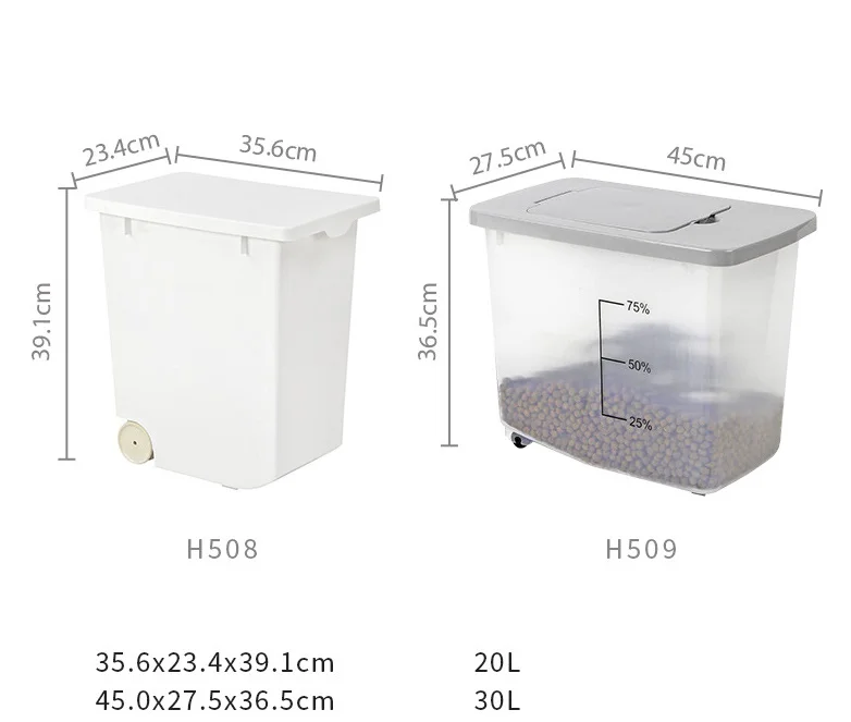 Plastic Dog Food Bucket Sealed Large Grain Storage Bucket Pet Storage Bucket Sealed Barrel Packed Household Super Large Moisture