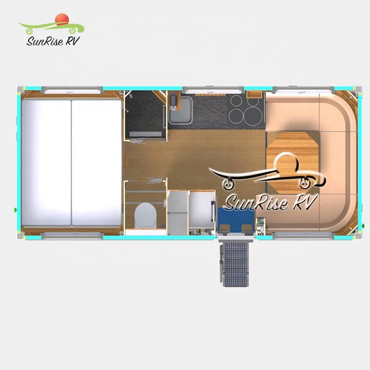 SUNRISE RV EUR Standard Expedition 4X4 Truck Camper China Manufactory Trailer pod Motorhome with awning