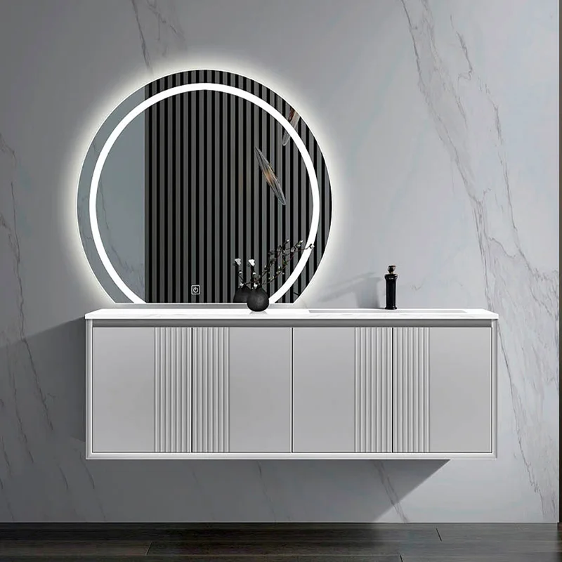 Luxury Gold Bathroom Vanity With Modern Design And Cabinet Storage