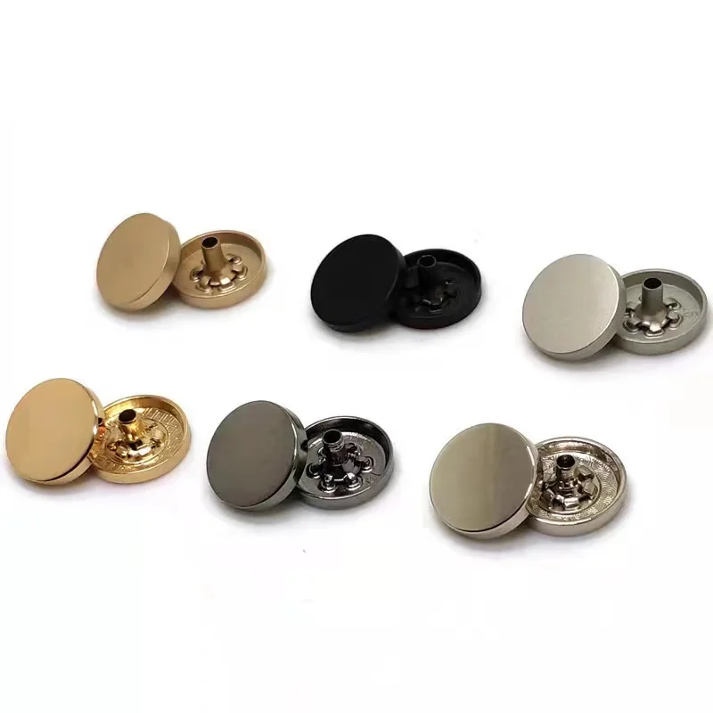 SATL Factory Stock Service Custom Spring Metal Brass Snap Button For Clothing Jeans