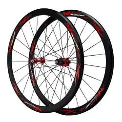 PASAK 700C Wheelset Set Front 20 Rear 24Holes 40mm Rim Flat Spoke