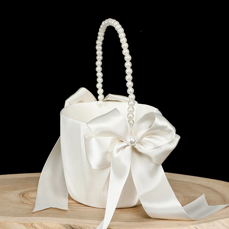 AYOYO OEM Ceremony Party Decorations Kids Hand Flower Basket Flower Girls Basket