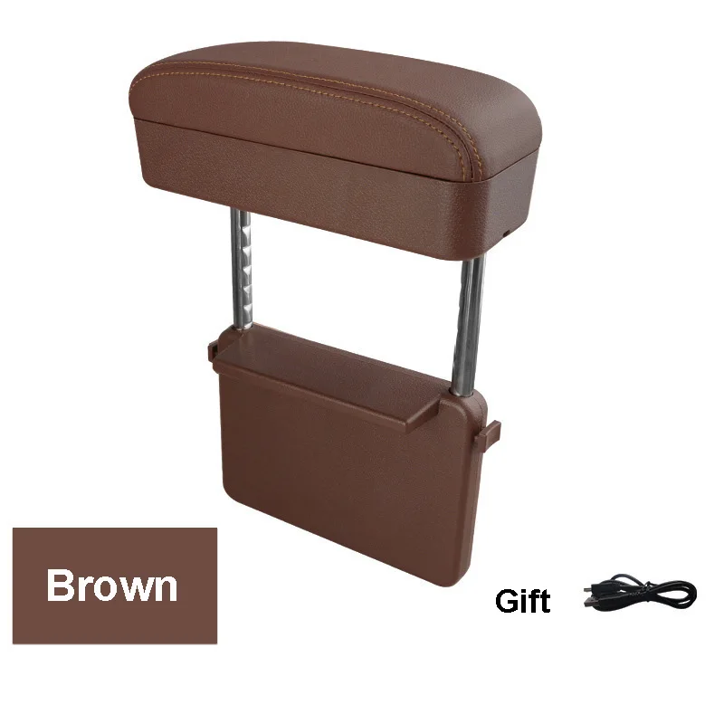 Wireless USB charging adjustable car center console armrest storage box