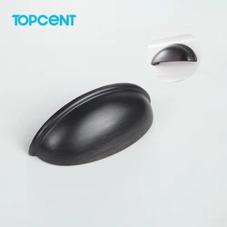 Topcent Retro Metal Kitchen Drawer Handle Furniture Cupboard Door Antique Shell Vintage Cabinet Cup Pull Handle