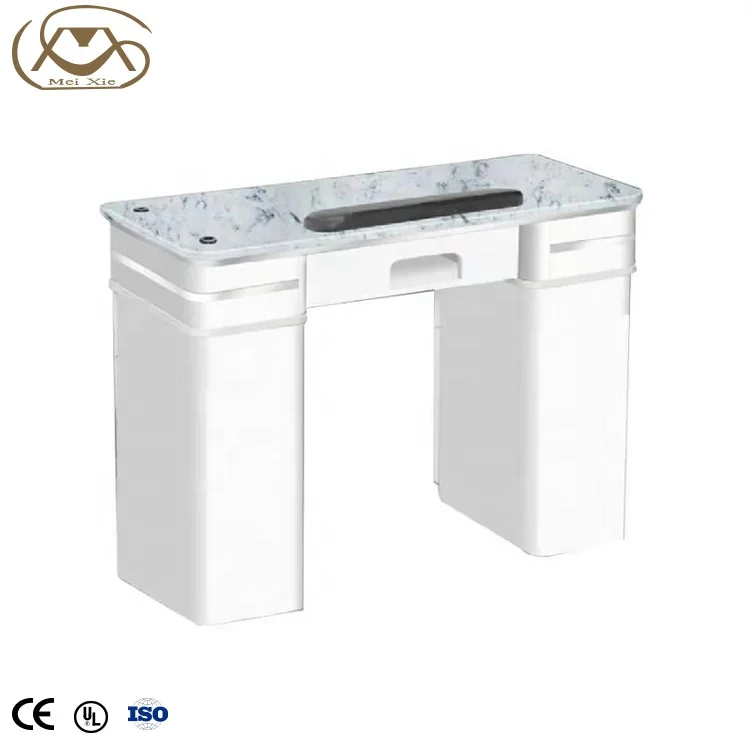 Newest  design for manicure table with nail salon furniture nail desk with dust collector