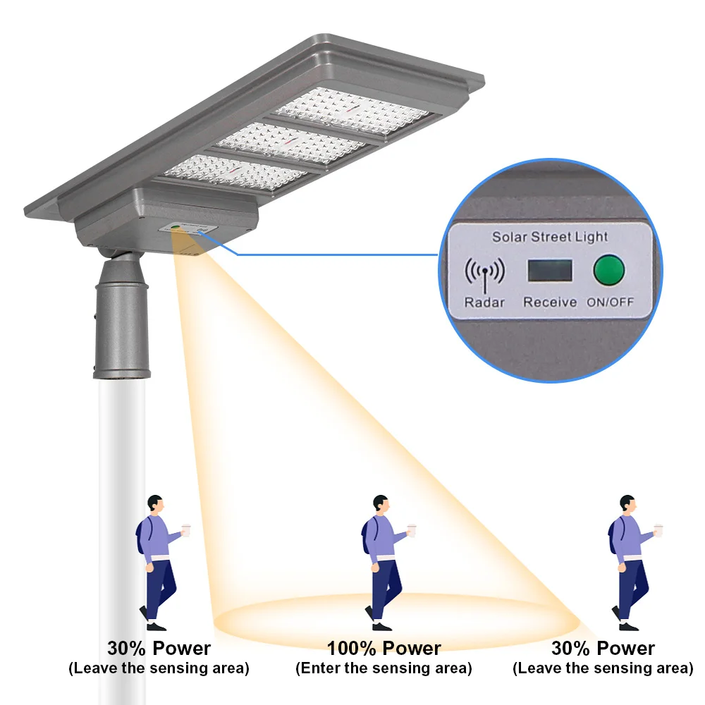 KCD Hot Selling IP65 All In One Integrated LED Street Lamp 50w 100w 150w 200w 300w 2000 Watt Outdoor Solar Street Light