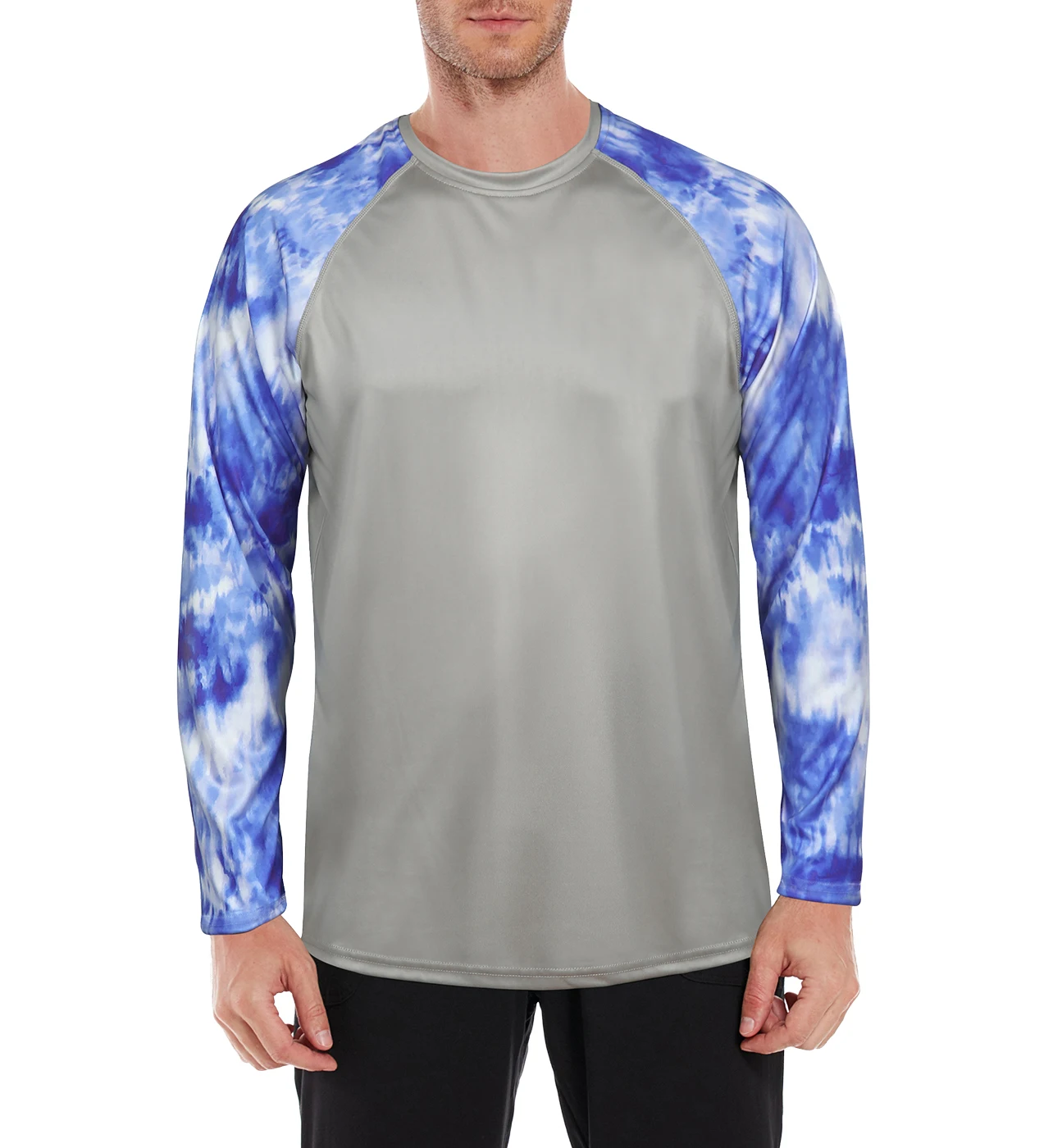 Мужской контрастных цветов производительности Рыбалка рубашки для мальчиков с длинными рукавами, купальный костюм с защитой от ультрафиолета 50 одежда для защиты от солнца, быстро сохнет, открытый сублимации рыболовные футболки