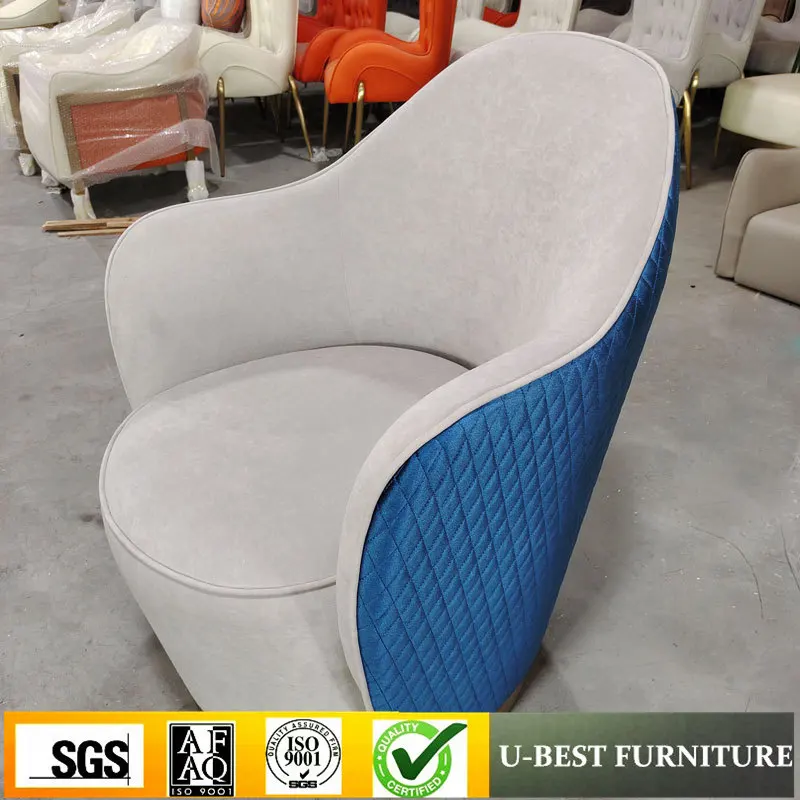 U-BEST Italy Style Modern Rotating Single Sofa Chair Revolving Lounge Leather Accent Chair Living Room Furniture