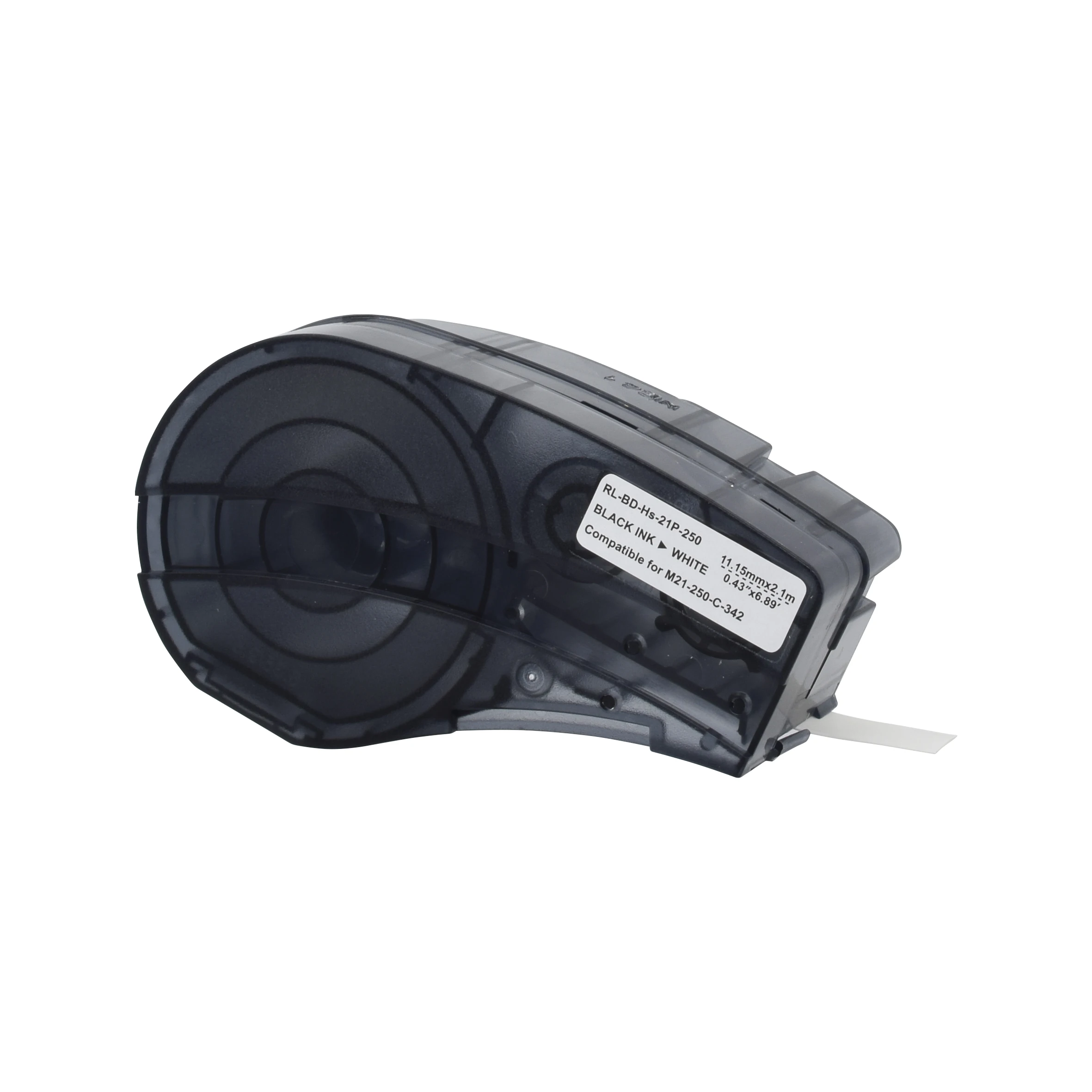 Совместимость с Brady M21-250-C-342 11 15 мм * 2 1 м черный на белом HS Полиолефиновая этикетка лента для Brady-BMP21-PLUS BMP21 Brady-BMP21-LAB