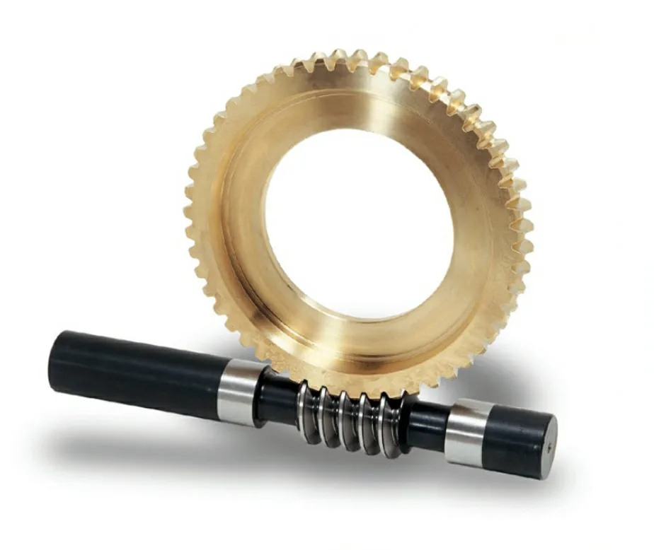 Big brass worm shaft bronze Worm shaft and mini worm gear for winch