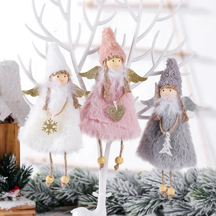 2023 lovely home decoration Christmas tree angel decorations ornament fairy plush christmas toys
