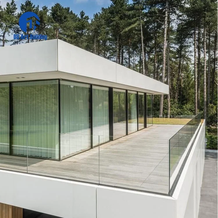 DS Aluminum U Channel Glass Railing Balustrade Profile u channel stainless steel frameless Glass U Base Baluster Railing