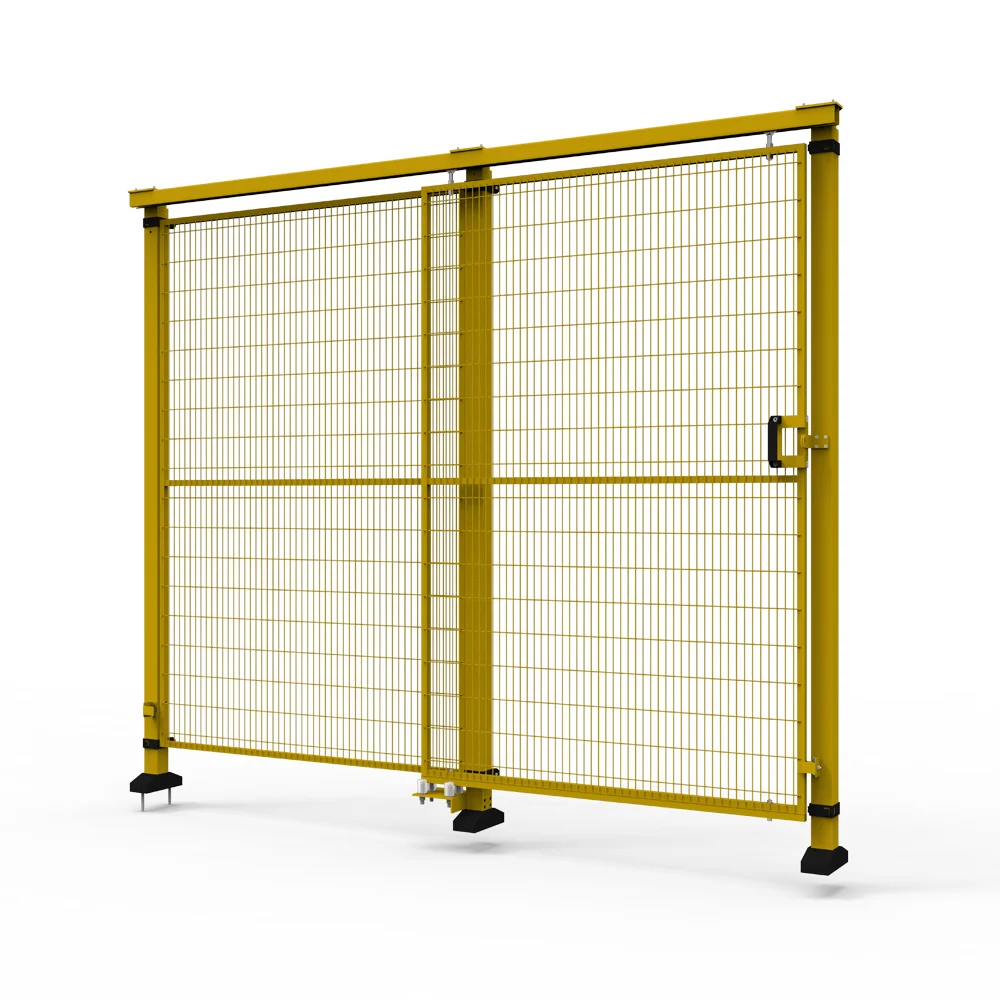 Industrial safety fence gate welded wire mesh sliding door