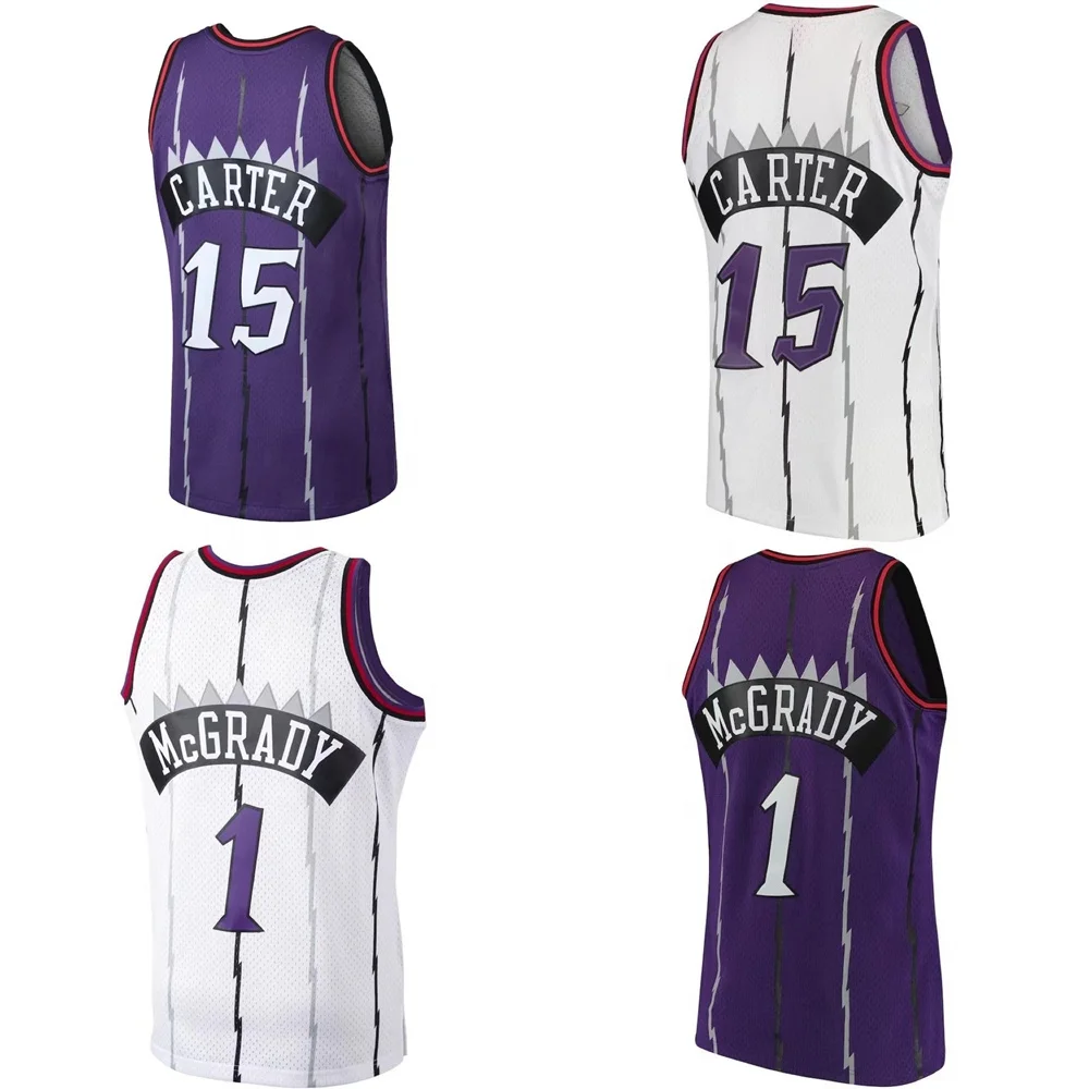 Wholesale Toronto City Basketball Jersey Stitched cheap Men Raptor Purple team uniform 1 McGrady 15 Carter-s 43 Siakam
