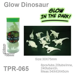 Tube Packing Novelty Fluorescent Effect Mini Dinosaur Toy Model Bag Toy Funny Gift