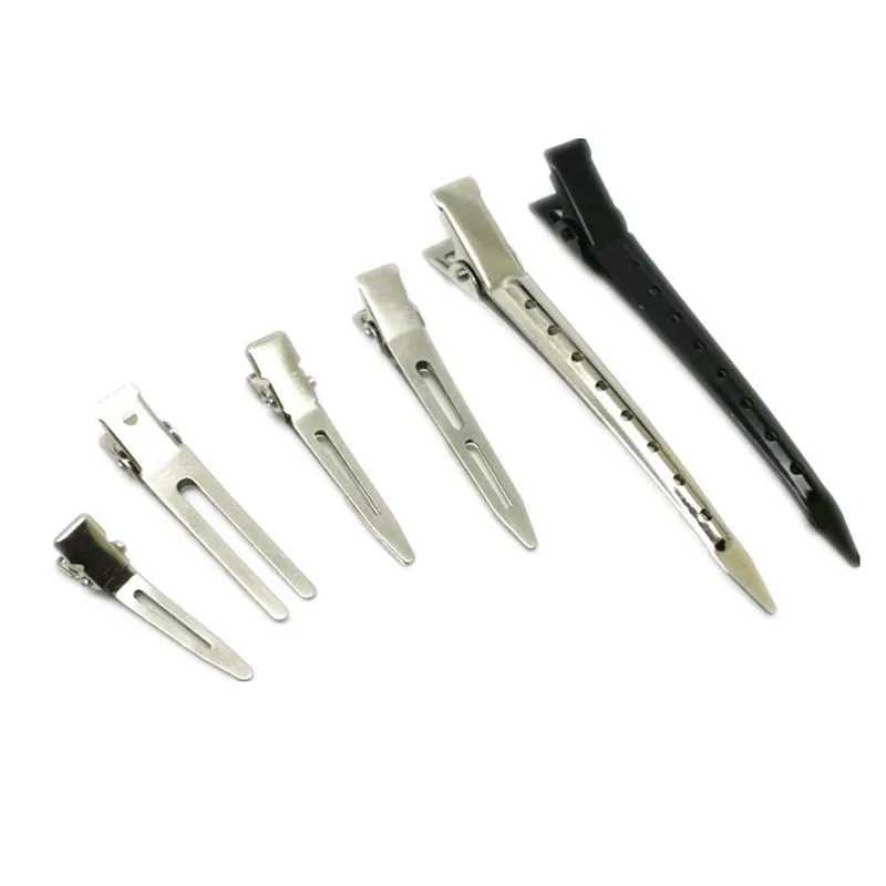 Hair Extension Tool Several Size Positioning Big Small Steel Single Prong Curl Clips Metal Hair Pins Clips For Hair Extensions