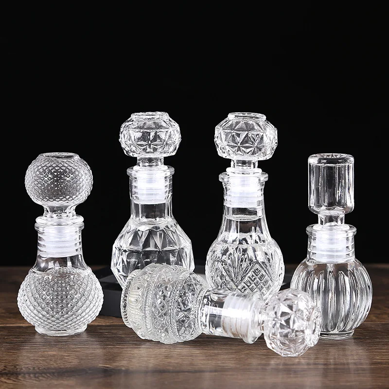 Whisky Crystal Glass  Bottle Liquor Storage Wine 50ml Empty Foreign Fruit Wine rum Juice Mini bottle Clear Decanter