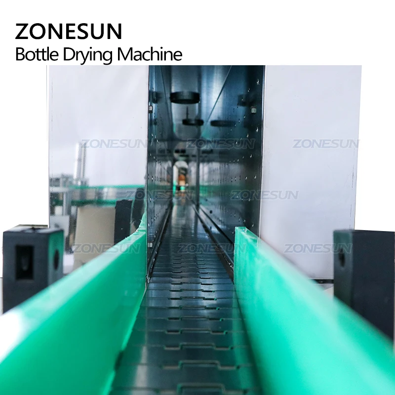 ZONESUN ZS-HG6000 Hot Air Glass Bottle Jars Tunnel Type Drying Machine High Temperature Bottle Dryer for Filling Production Line