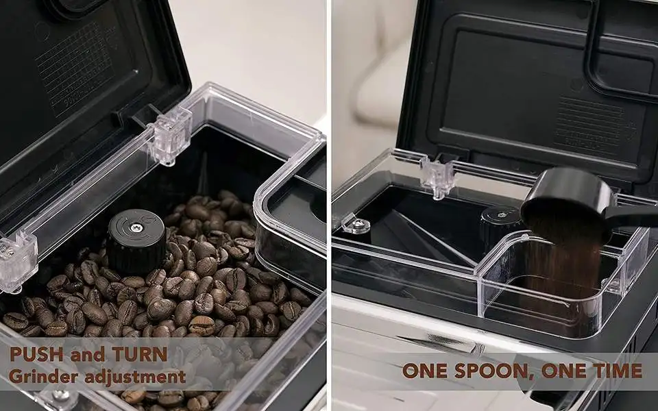 19 Bar Pressure Pump One Touch Cappuccino Commercial Fully Automatic Coffee Machine with Big Bean Container