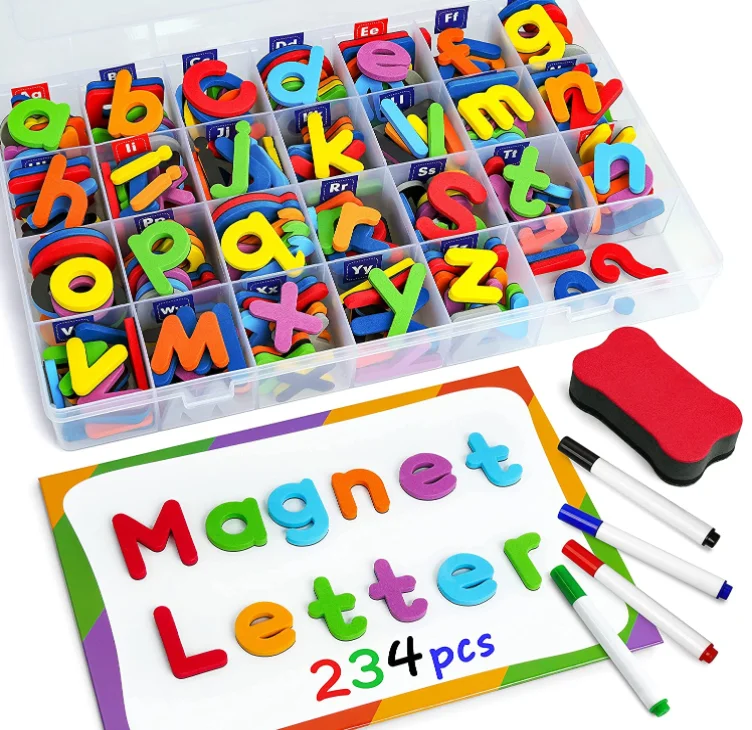Amazon Hot Selling Custom EVA magnetic alphabet letters and numbers for Kids Education
