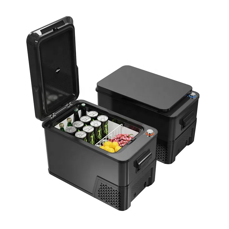 38L Compressor12V/24V Compressor Cooler Portable Outdoor Car Fridge with Freezer for Camping Truck Road Trip