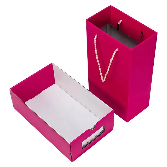 cheap custom logo eco friendly kraft shoe package box men womens sneaker shoe boxes collapsible drawer shoe box with handle