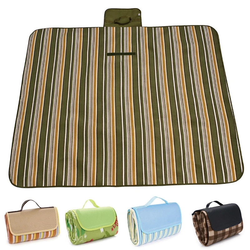 Lightweight Waterproof Foldable Picnic Blanket Beach Mat With Tote