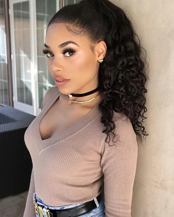 Кудрявые накладные человеческие волосы для конского хвоста, Бразильская Волшебная паста, удлинители конского хвоста, шиньоны для женщин, волосы Remy 120 г