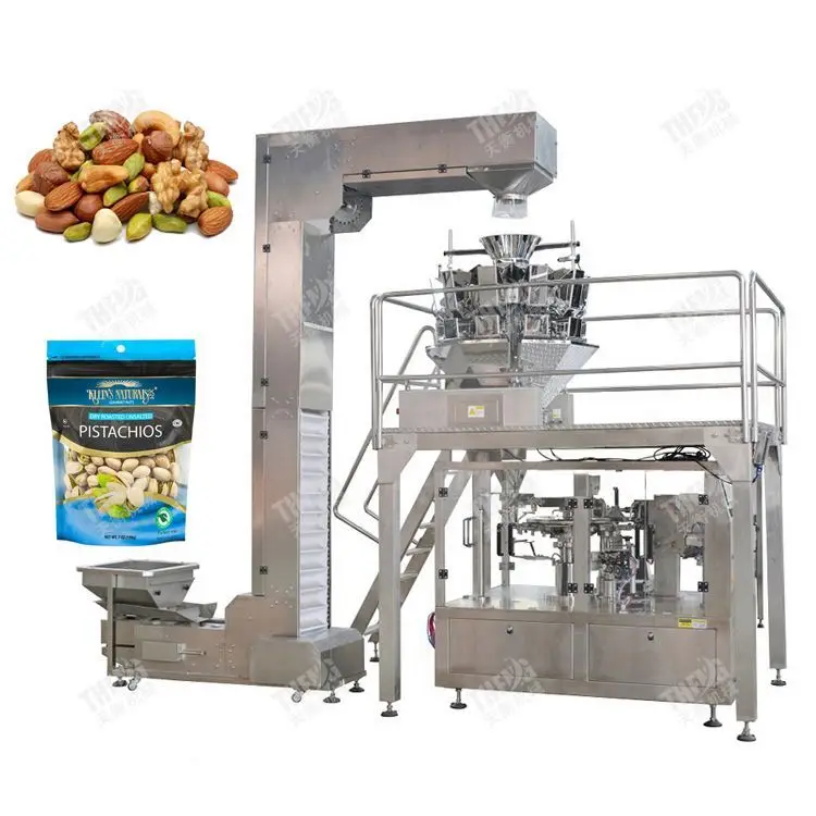 multihead weigher packing machine frozen powdered sugar packing machine rotary doypack packing machine