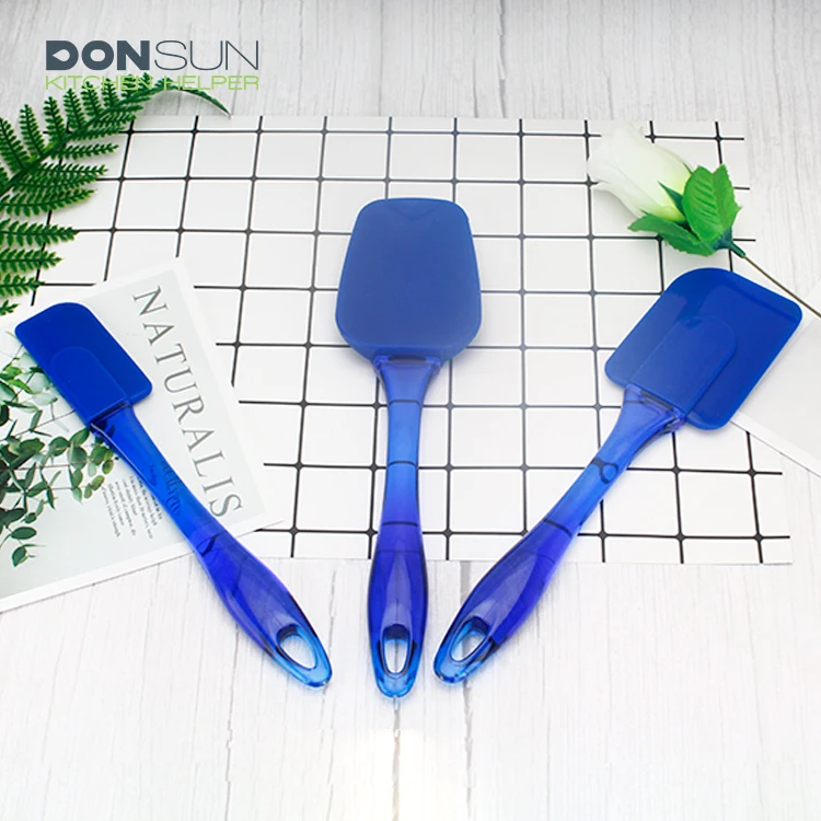 
3pcs Silicone Spatula Set for Mixing, Folding, Scraping, Cooking and Serving 
