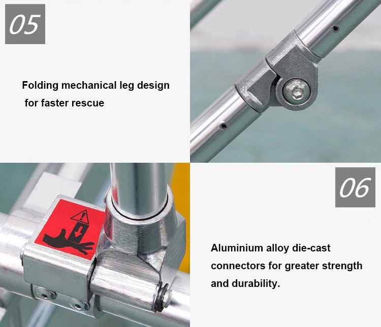 Emergency medical stretcher Custom factory price orange folding ambulance stretcher for sale