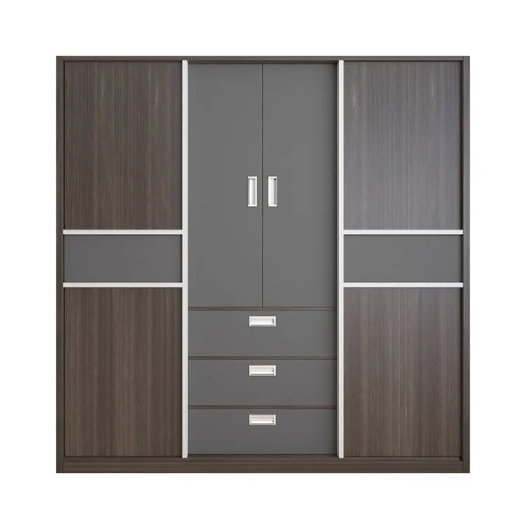 Прямая продажа от производителя Европейский стиль деревянные 2 раздвижные двери шкаф для спальни с ящиками