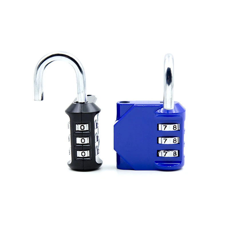 Wholesale china metal  Suitcase luggage 3 dial digits Combination  Padlock for cosmetic box