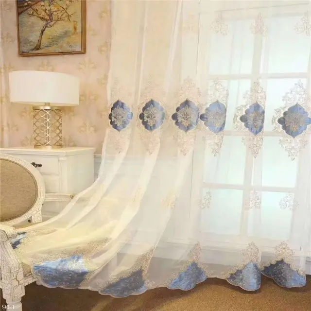 Hot sale  luxury embroidered velvet curtain with blackout for living room bedroom