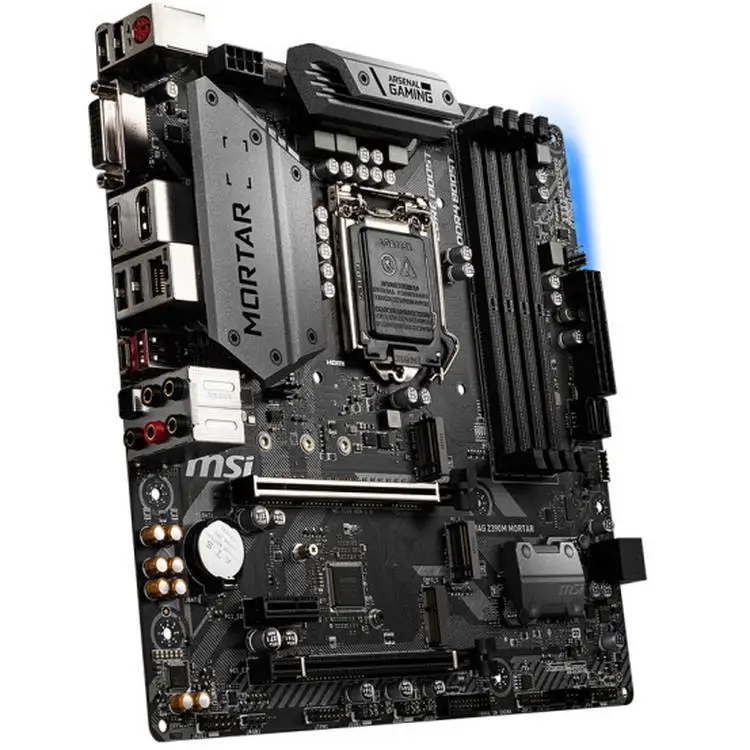 Материнская плата MSI Z390M для компьютера поддерживает 9600K / 9700K / 9900K (Intel Z390 / LGA 1151)