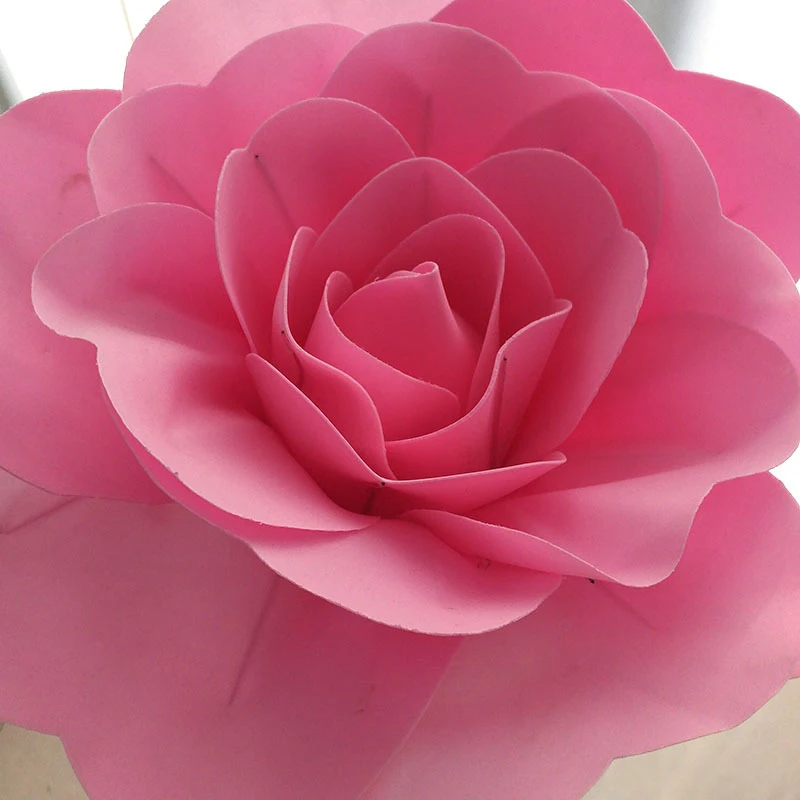30cm to 80cm Artificial Giant PE Foam Rose Flower Heads With Stem for Window Wedding Decor