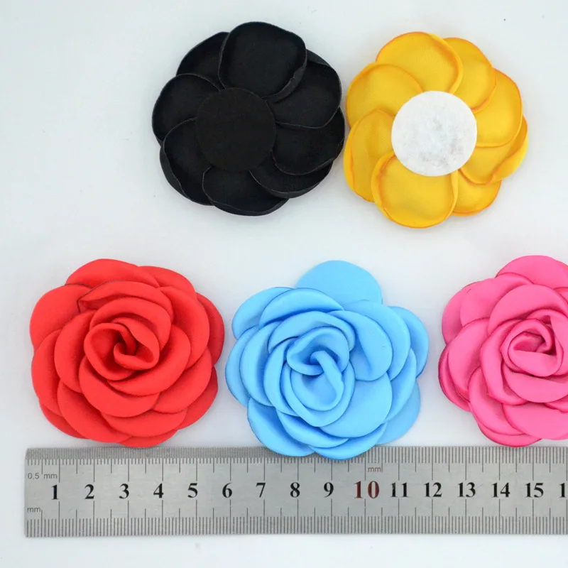 22  NEW 6cm Artificial Decorative Handmade Chiffon Fabric Flower For Dresses Clothing